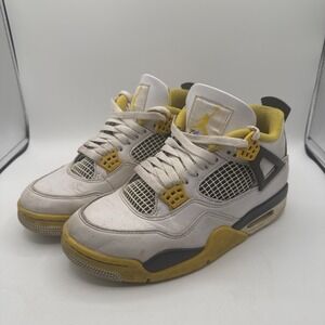 Nike Air Jordan 4 Retro Vivid Sulfur AQ9129-101 Sz 8 Yellow/Black Thunder Cement
